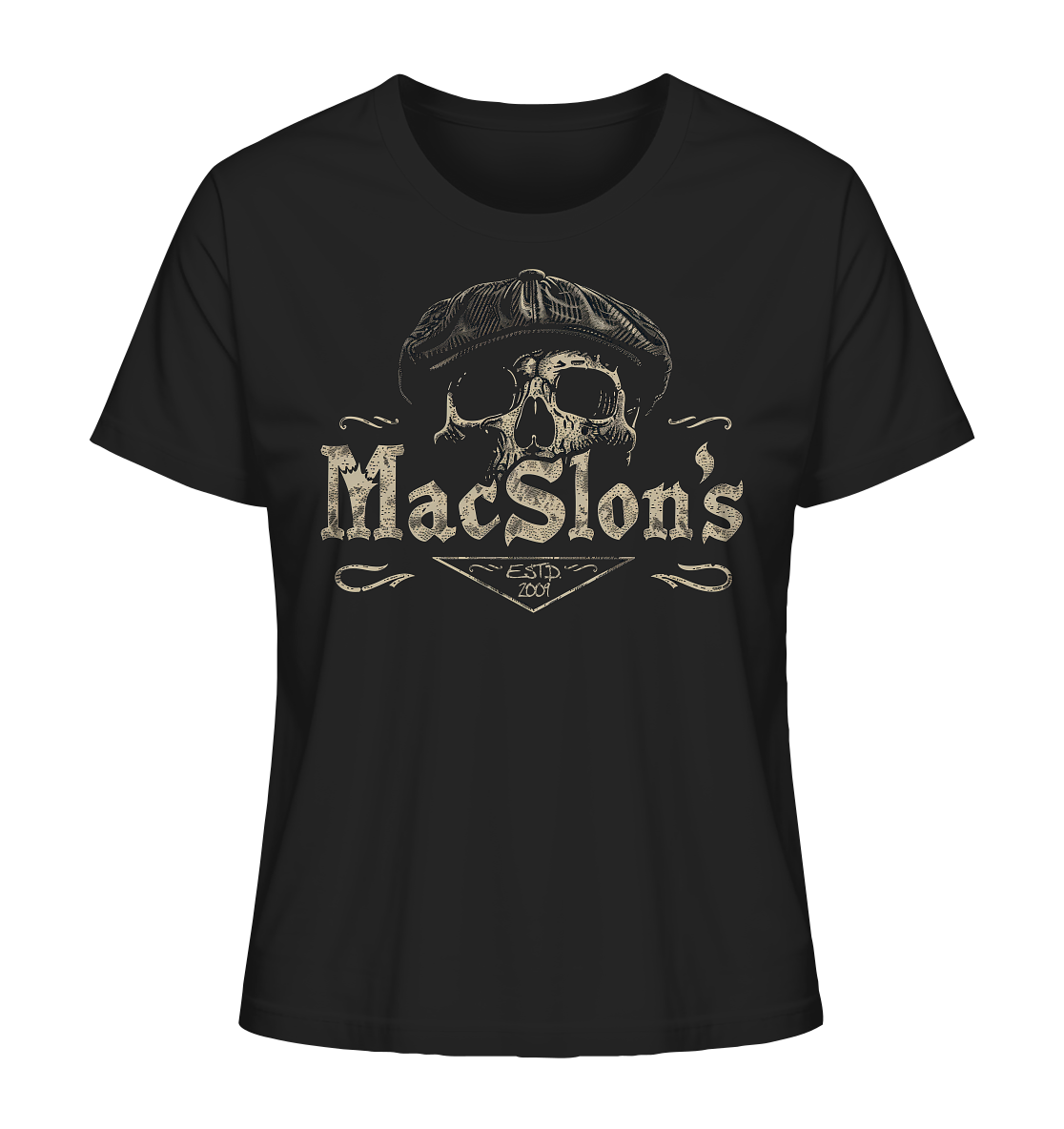 MacSlon's "Estd. 2009 / Flatcap-Skull XIV" - Ladies Organic Shirt