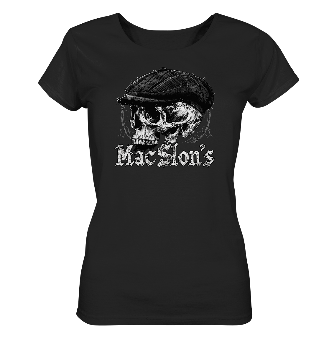 MacSlon's "Flatcap-Skull II" - Ladies Organic Shirt