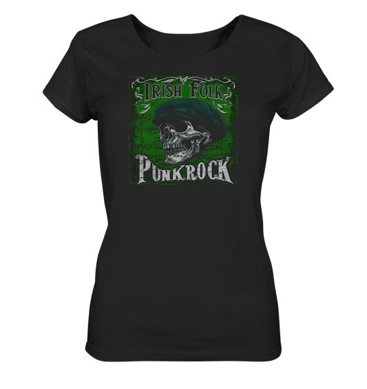 Irish Folk Punkrock "Flatcap-Skull III"  - Ladies Organic Shirt