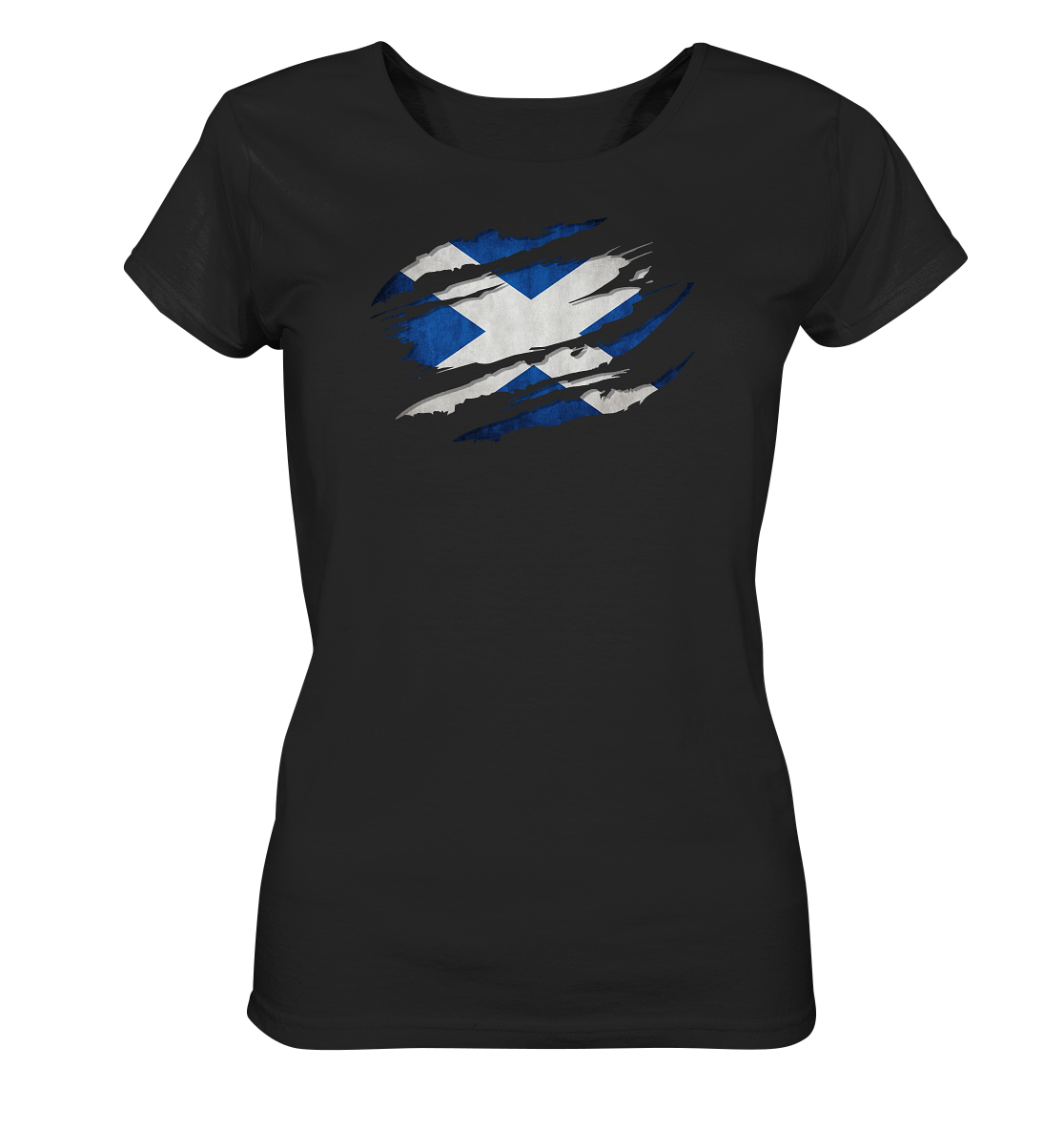 Scotland "Flag Scratch" - Ladies Organic Shirt