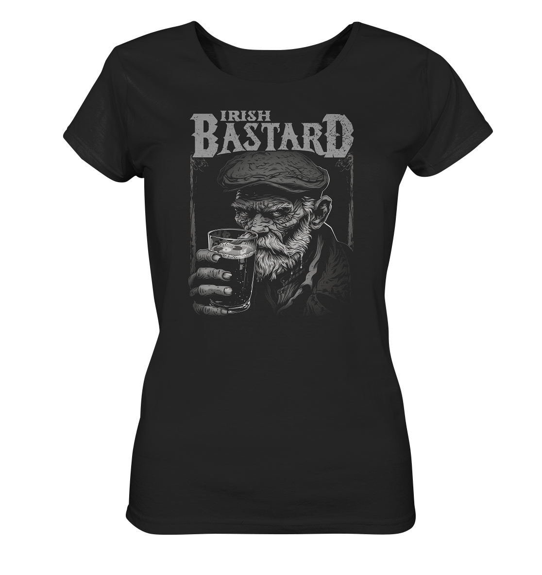 Irish Bastard "Old Irish Man I"  - Ladies Organic Shirt