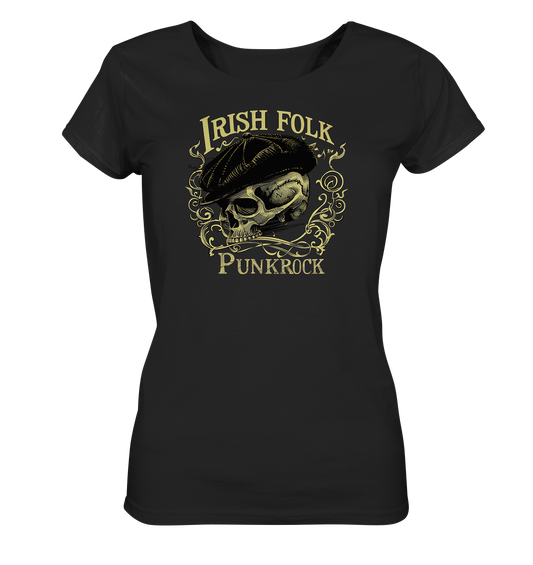 Irish Folk Punkrock "Flatcap-Skull I" - Ladies Organic Shirt