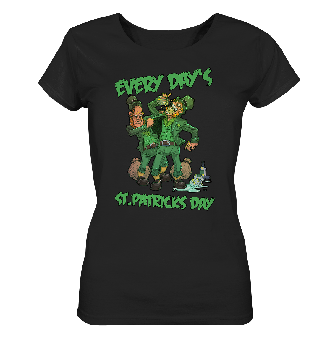 Every Day's St.Patricks Day "Leprechauns" - Ladies Organic Shirt