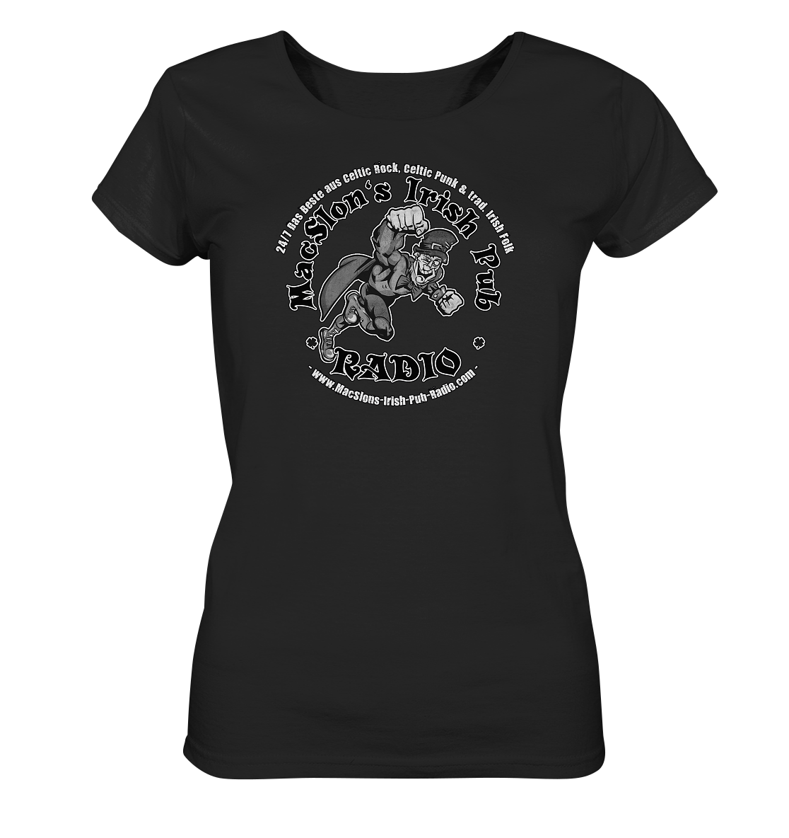 MacSlon's Radio "24/7 - Irish Superhero" - Ladies Organic Shirt