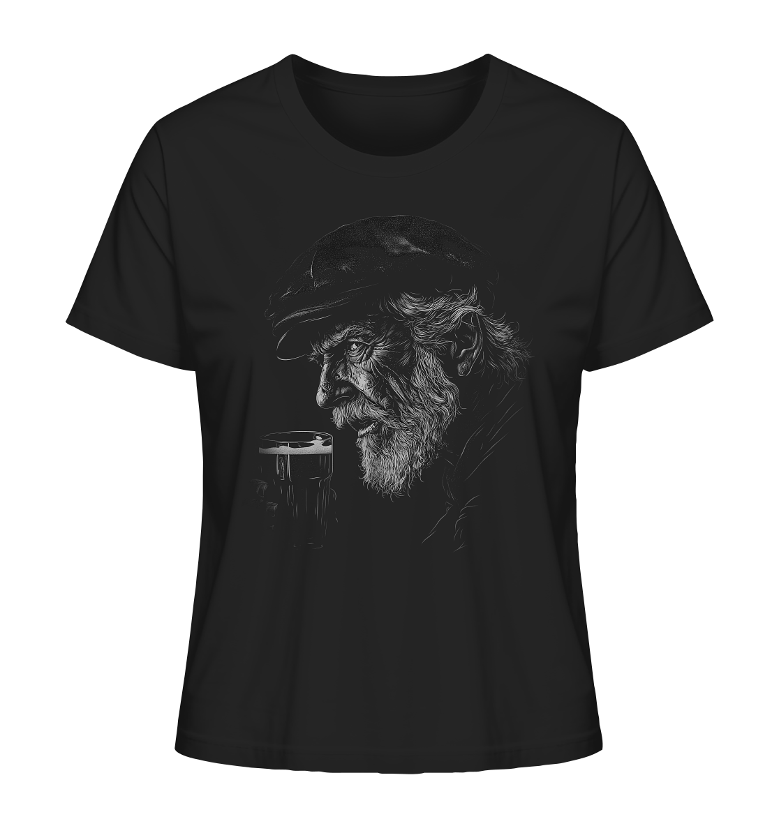 Old Irish Man "Pint I" - Ladies Organic Shirt