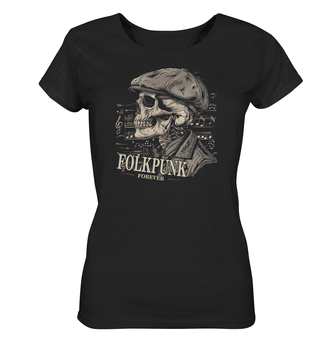 Folkpunk "Forever / Flatcap-Skull I" - Ladies Organic Shirt