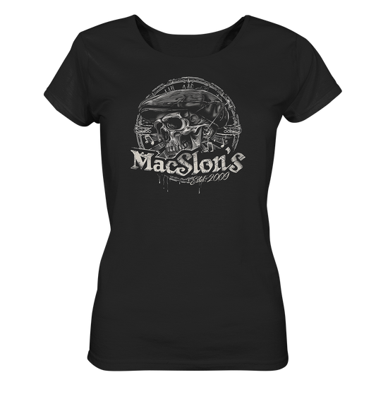 MacSlon's "Estd. 2009 / Flatcap-Skull X"  - Ladies Organic Shirt