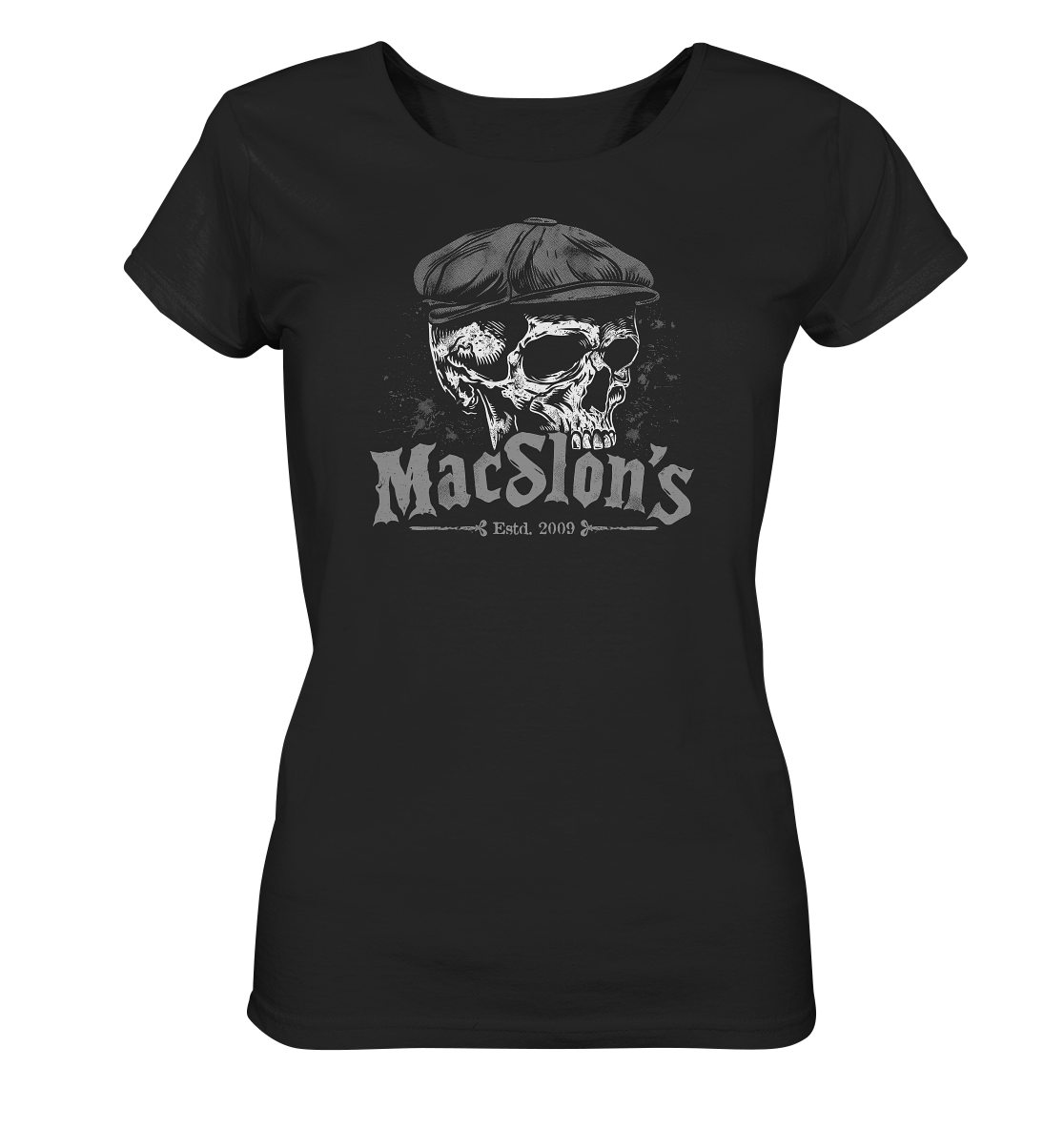 MacSlon's "Estd. 2009 / Flatcap-Skull IV" - Ladies Organic Shirt