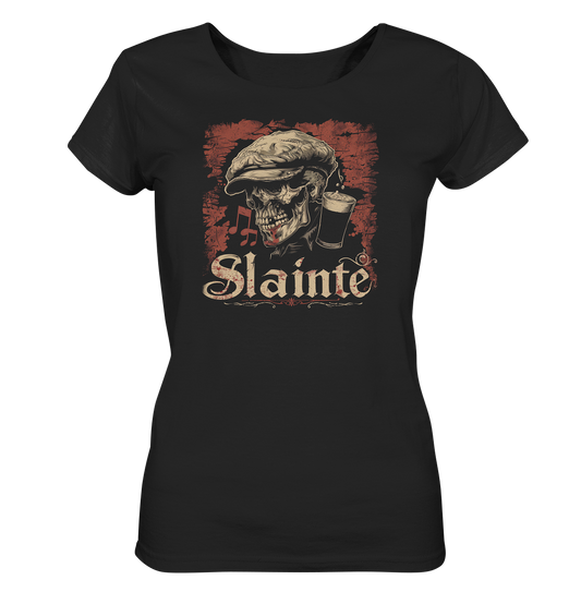 Slainte "Flatcap-Skull II" - Ladies Organic Shirt