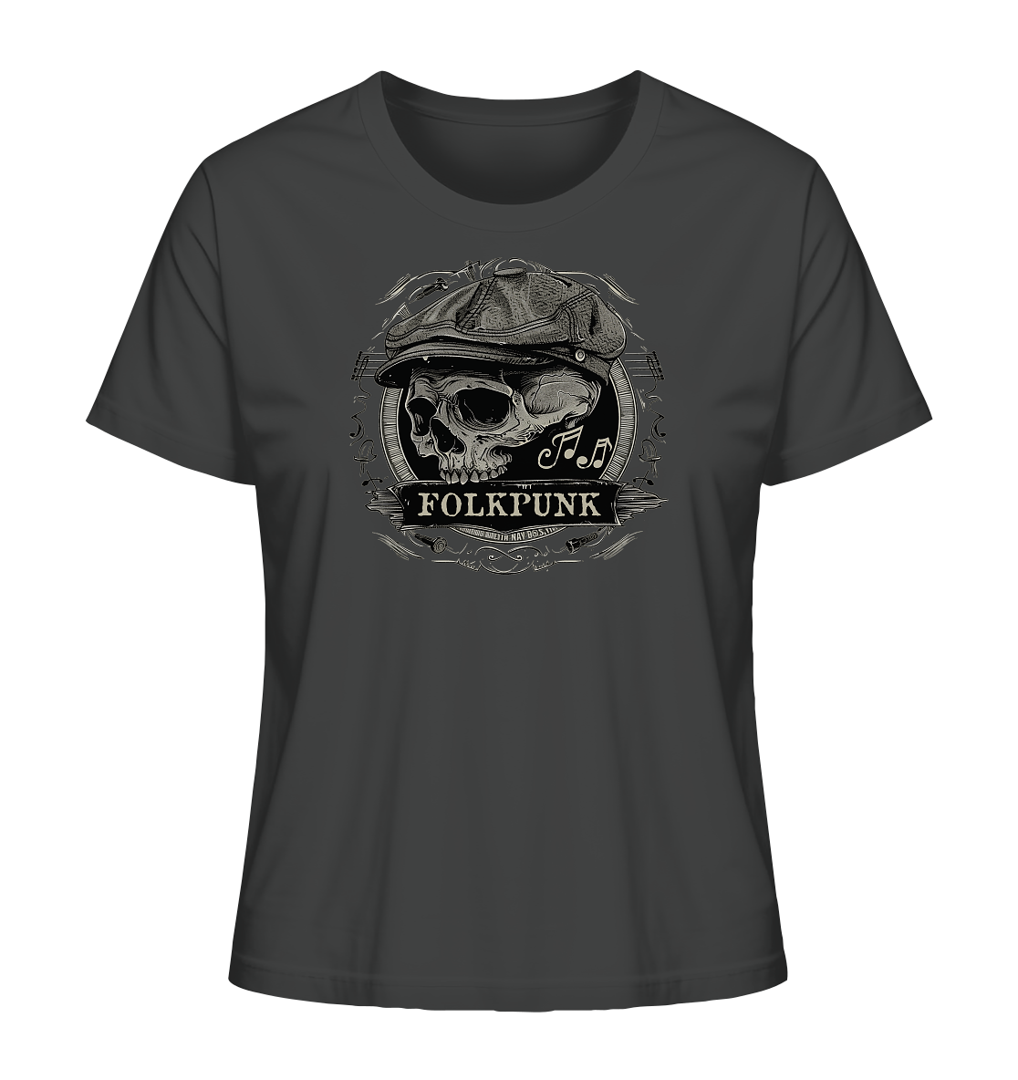 Folkpunk "Flatcap-Skull II"  - Ladies Organic Shirt