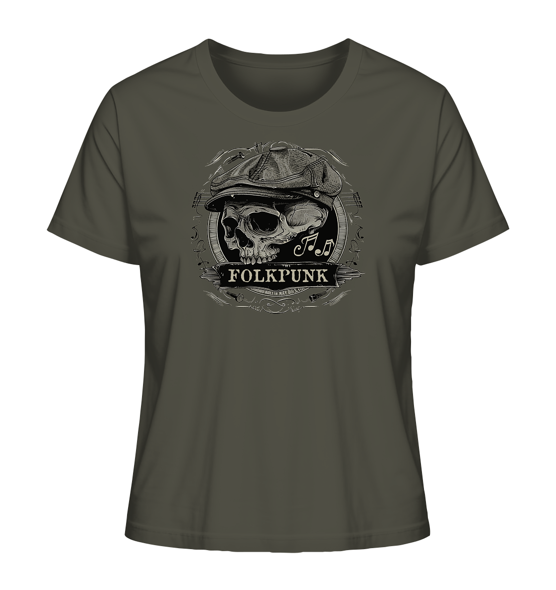 Folkpunk "Flatcap-Skull II"  - Ladies Organic Shirt