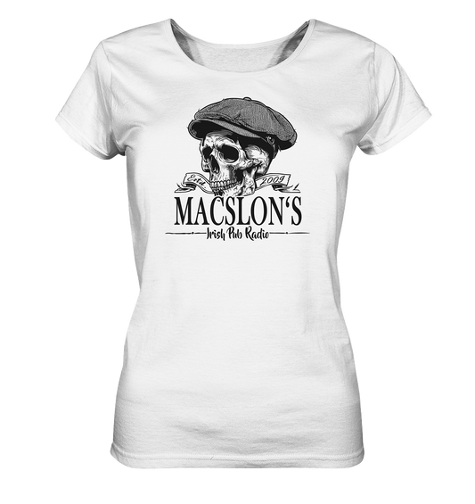 MacSlon's Irish Pub Radio "Estd. 2009 / Flatcap-Skull II" - Ladies Organic Shirt