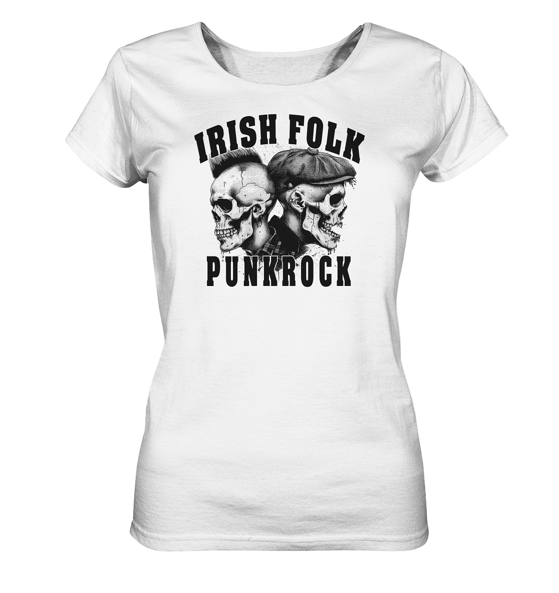 Irish Folk "Punkrock / Skulls" - Ladies Organic Shirt