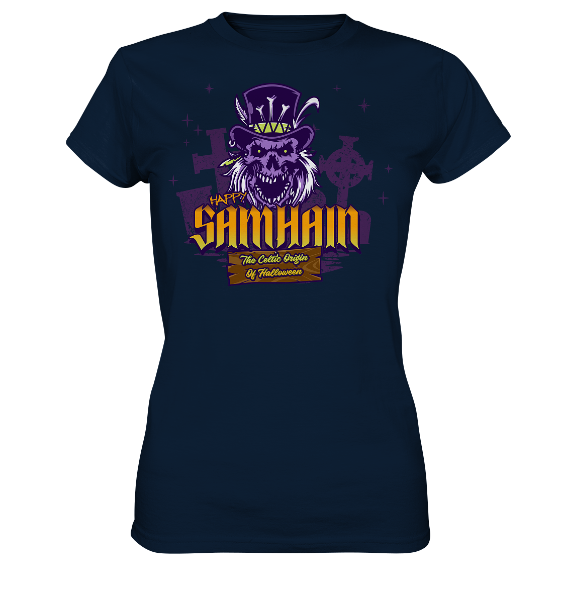 Happy Samhain "The Celtic Origin Of Halloween" - Ladies Premium Shirt