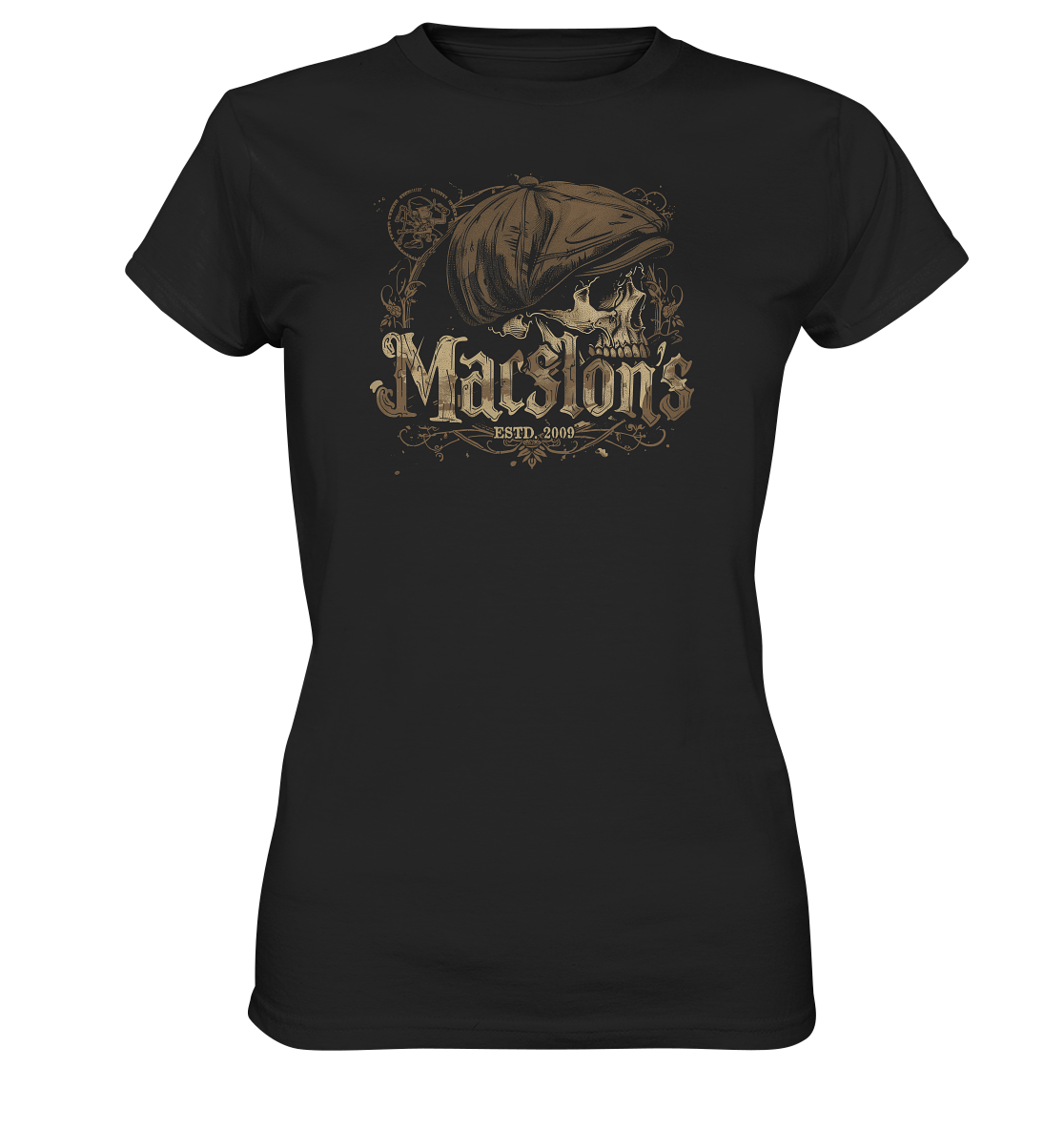 MacSlon's "Estd. 2009 / Flatcap-Skull VIII" - Ladies Premium Shirt