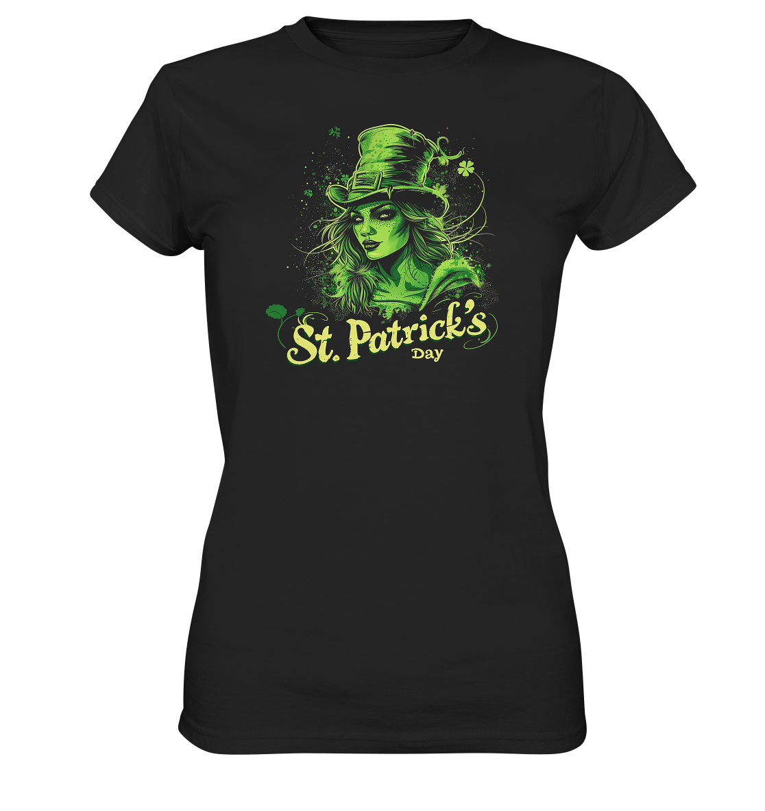 St. Patrick's Day "Leprechaun Girl II" - Ladies Premium Shirt