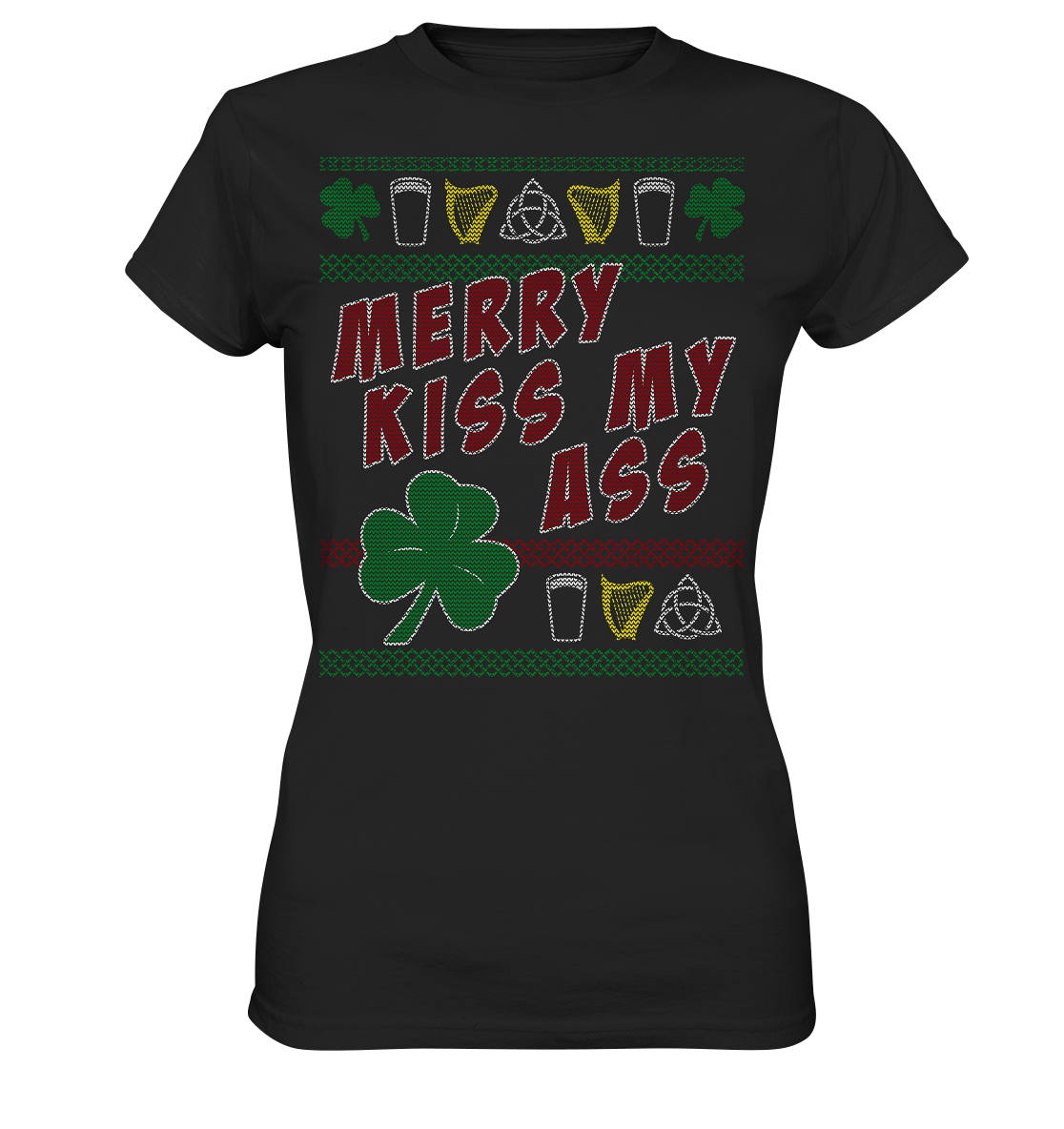 Merry Kiss My Ass (Christmas) - Ladies Premium Shirt