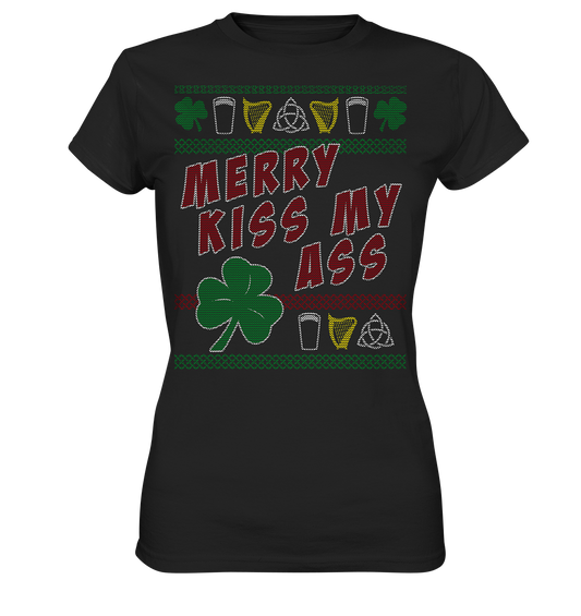 Merry Kiss My Ass (Christmas) - Ladies Premium Shirt