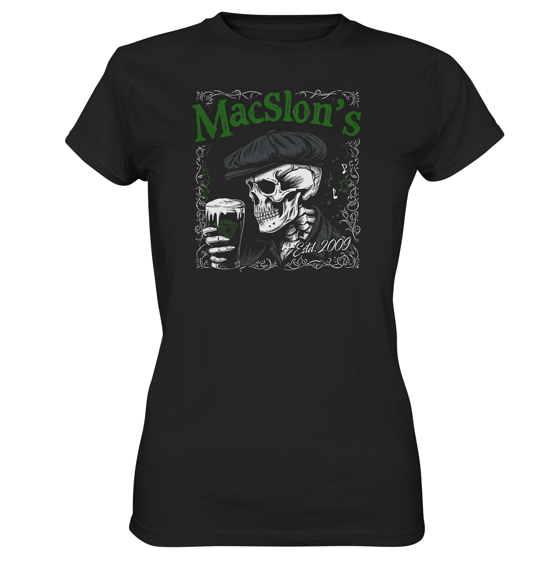 MacSlon's "Estd. 2009 / Drinking Skull" - Ladies Premium Shirt