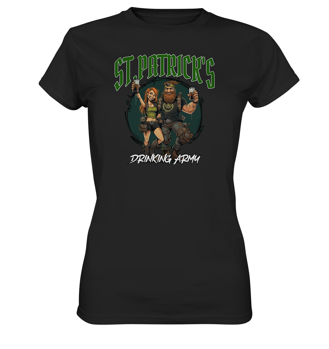 St. Patrick's "Drinking Army / Couple I" - Ladies Premium Shirt