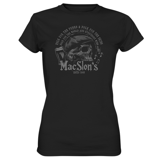 MacSlon's "Folk For The World / Flatcap-Skull" - Ladies Premium Shirt