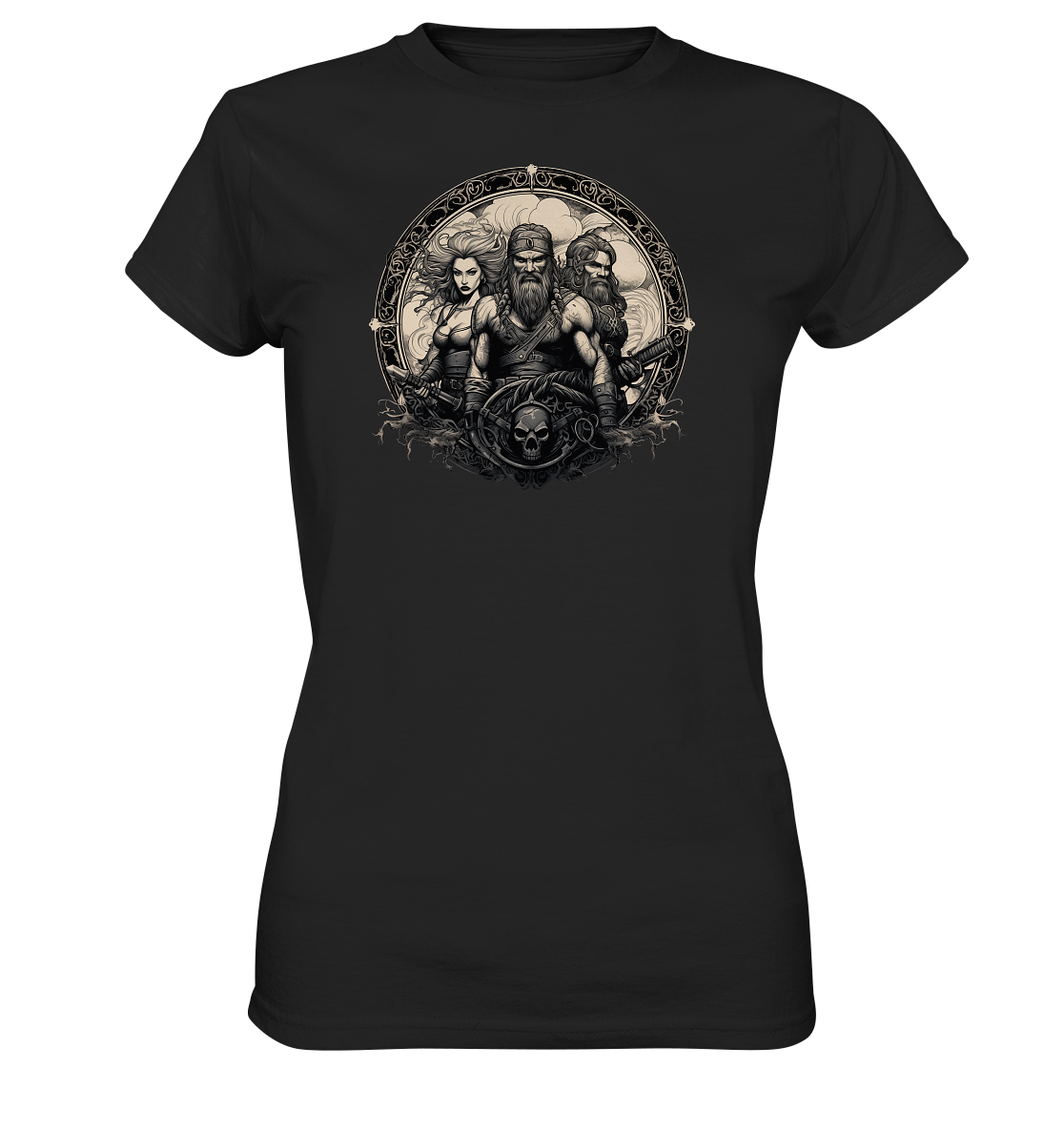 Celtic Warrior "Group / Skull"  - Ladies Premium Shirt