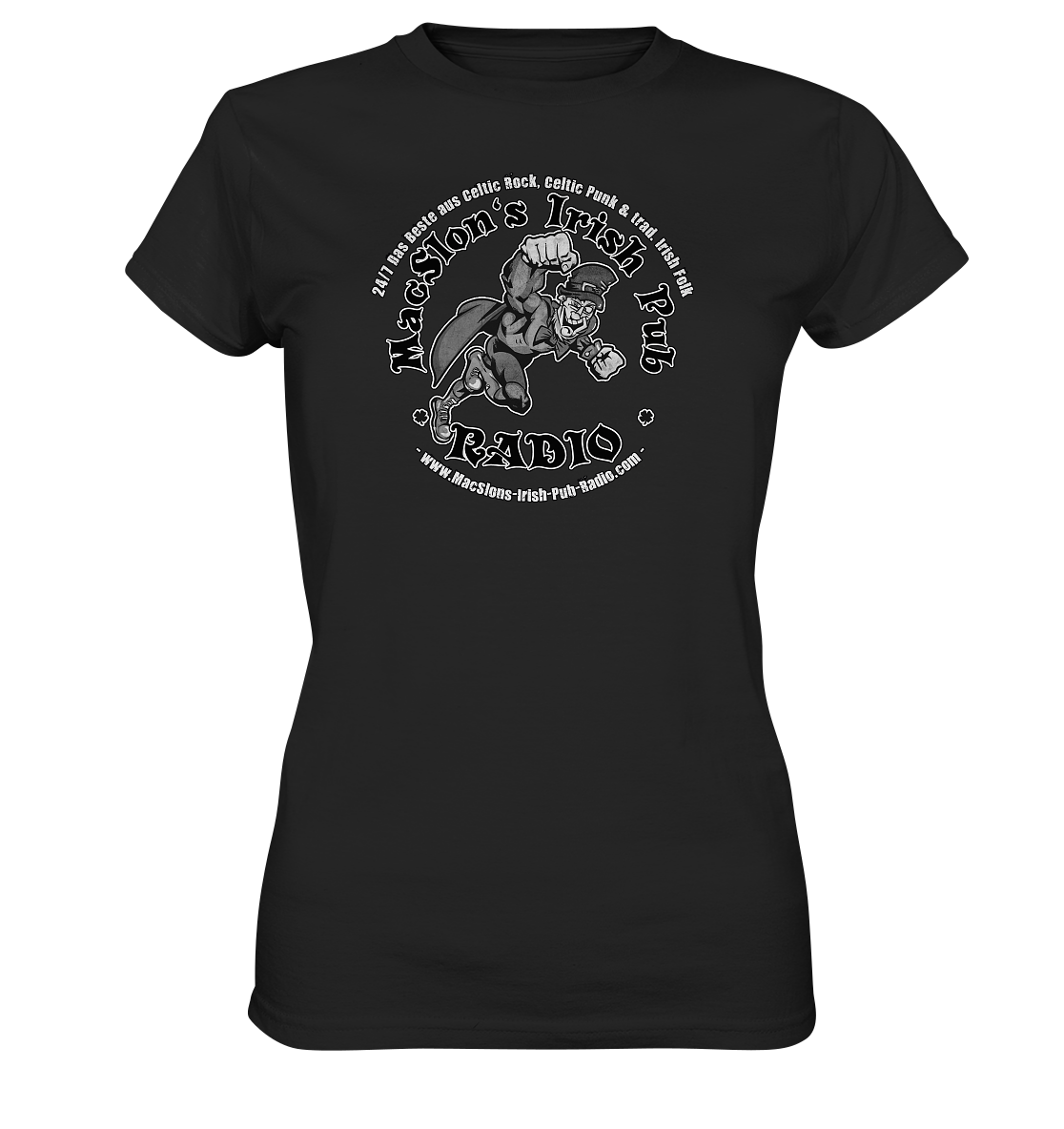 MacSlon's Radio "24/7 - Irish Superhero" - Ladies Premium Shirt