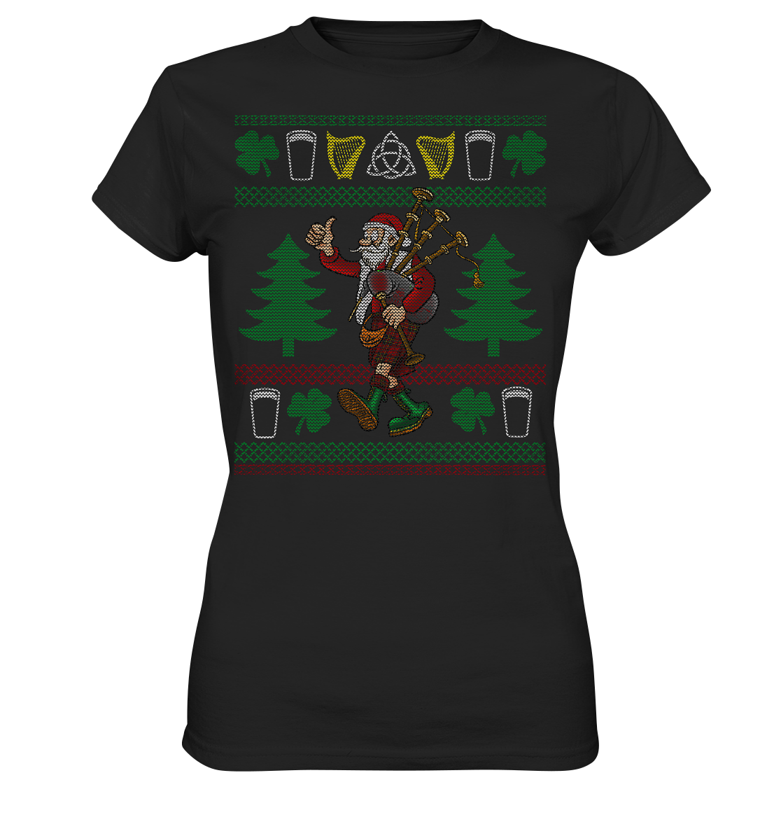 Kilted Santa (Christmas) - Ladies Premium Shirt