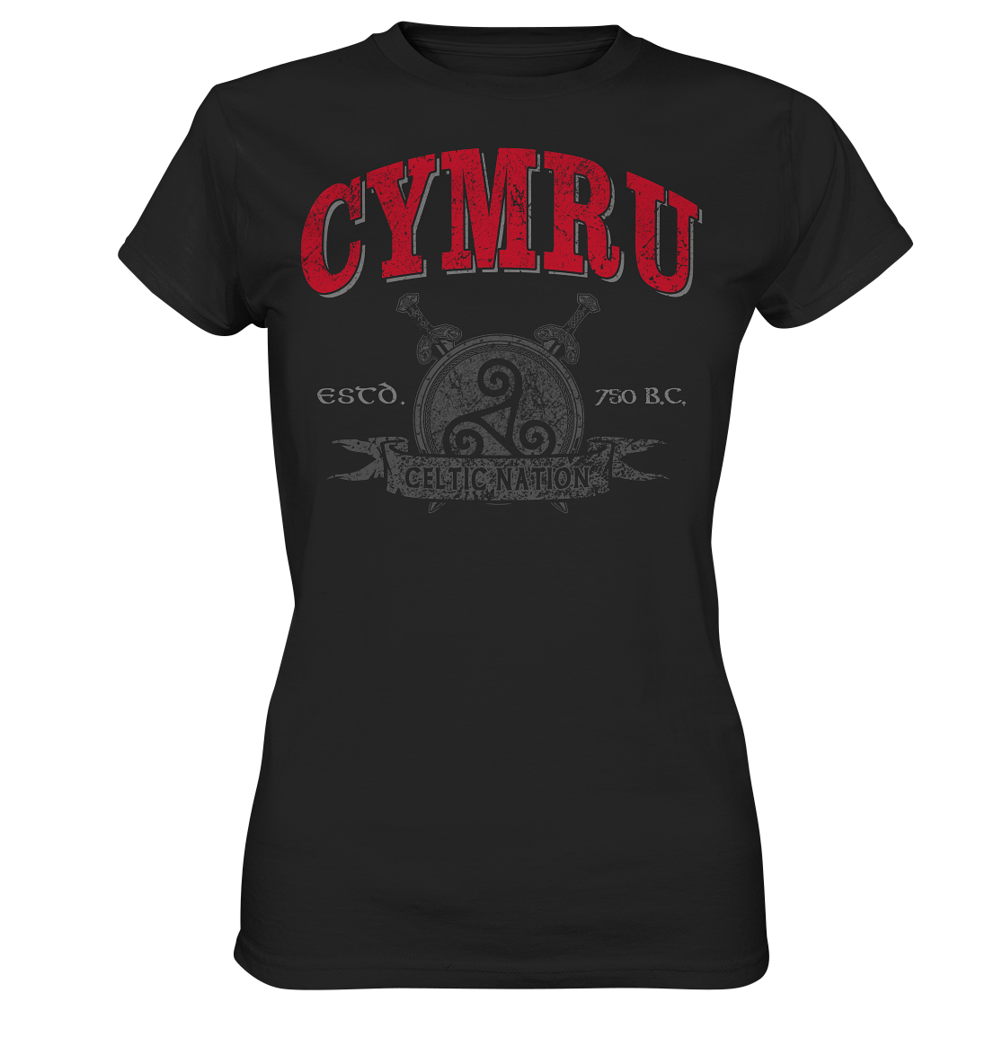 Cymru "Celtic Nation" - Ladies Premium Shirt