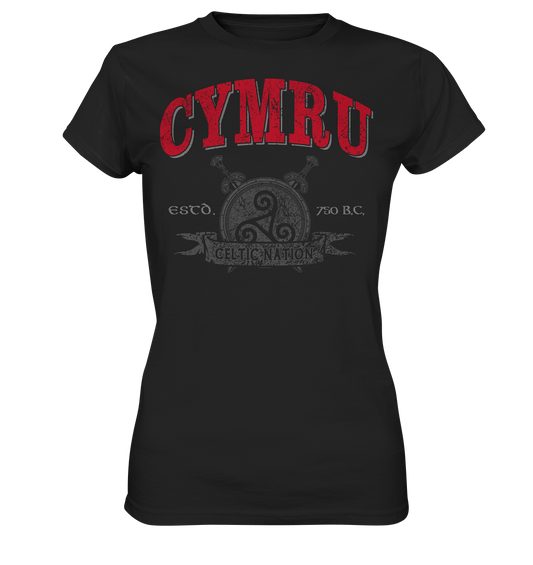 Cymru "Celtic Nation" - Ladies Premium Shirt