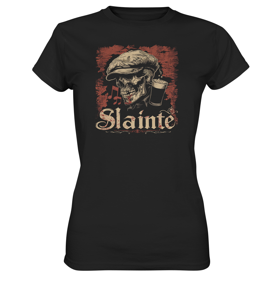 Slainte "Flatcap-Skull II" - Ladies Premium Shirt