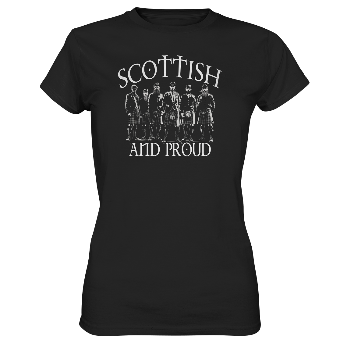 Scottish And Proud "Six Scotsmen" - Ladies Premium Shirt