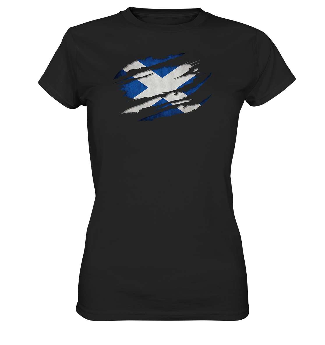 Scotland "Flag Scratch" - Ladies Premium Shirt