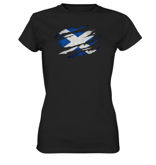 Scotland "Flag Scratch" - Ladies Premium Shirt