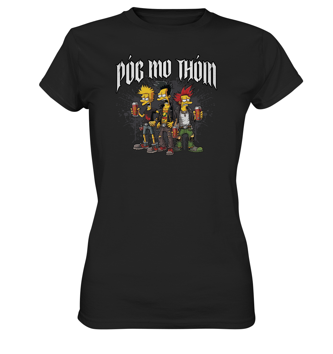 Póg Mo Thóin Streetwear "Punks" - Ladies Premium Shirt