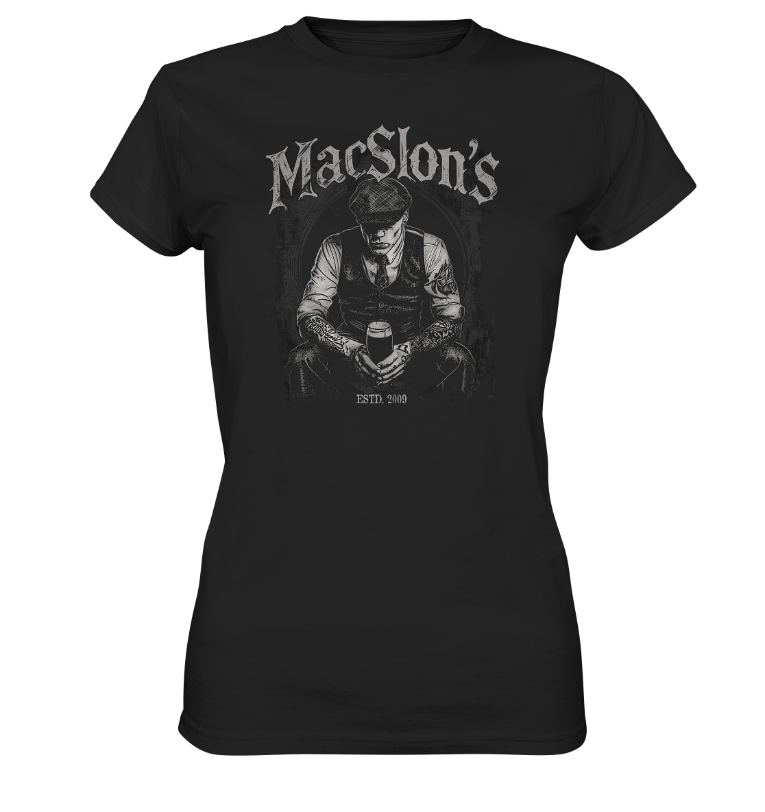 MacSlon's "Estd. 2009 / Drinking Guy I" - Ladies Premium Shirt