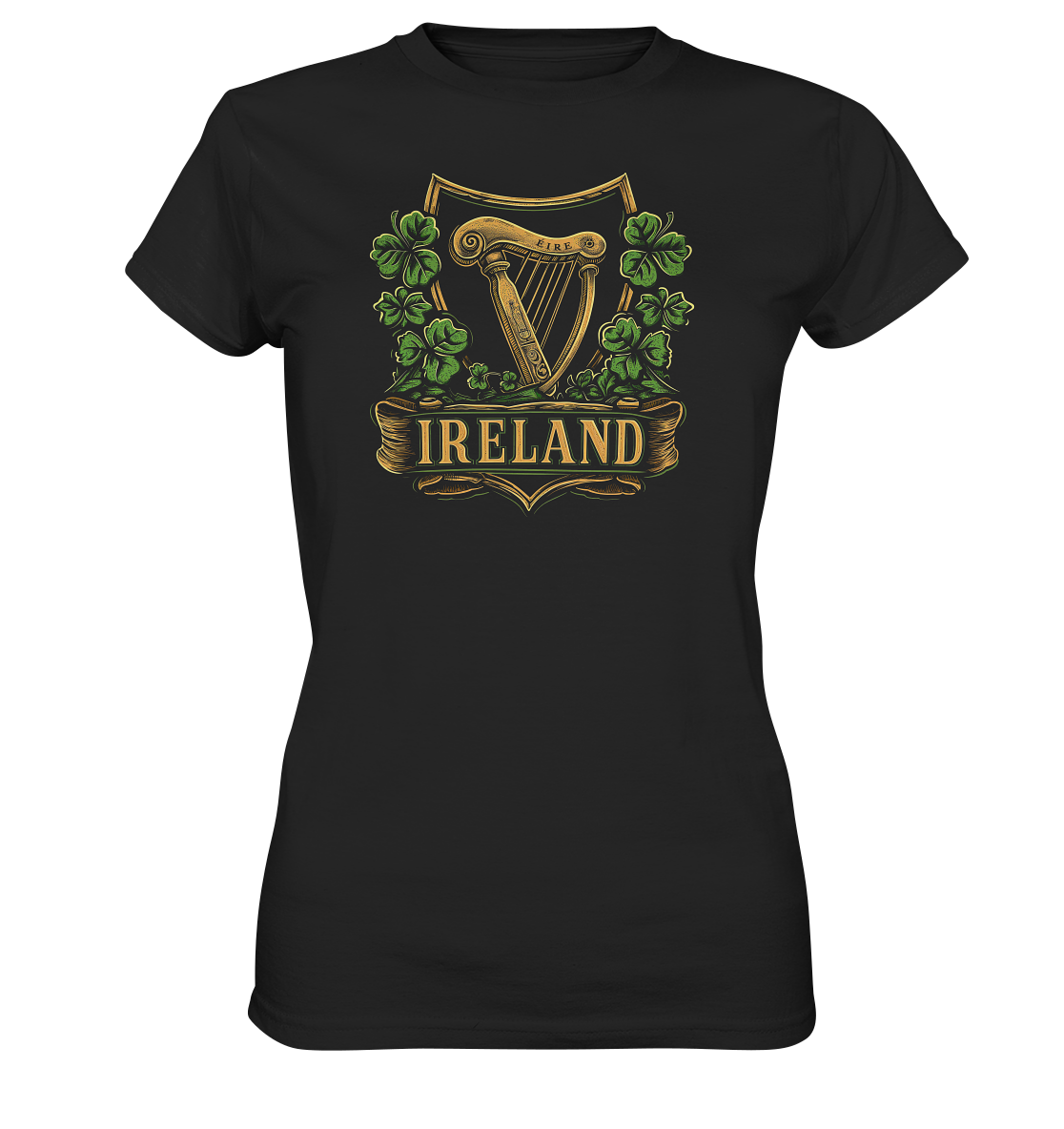 Ireland "Éire / Harp / Shamrock" - Ladies Premium Shirt