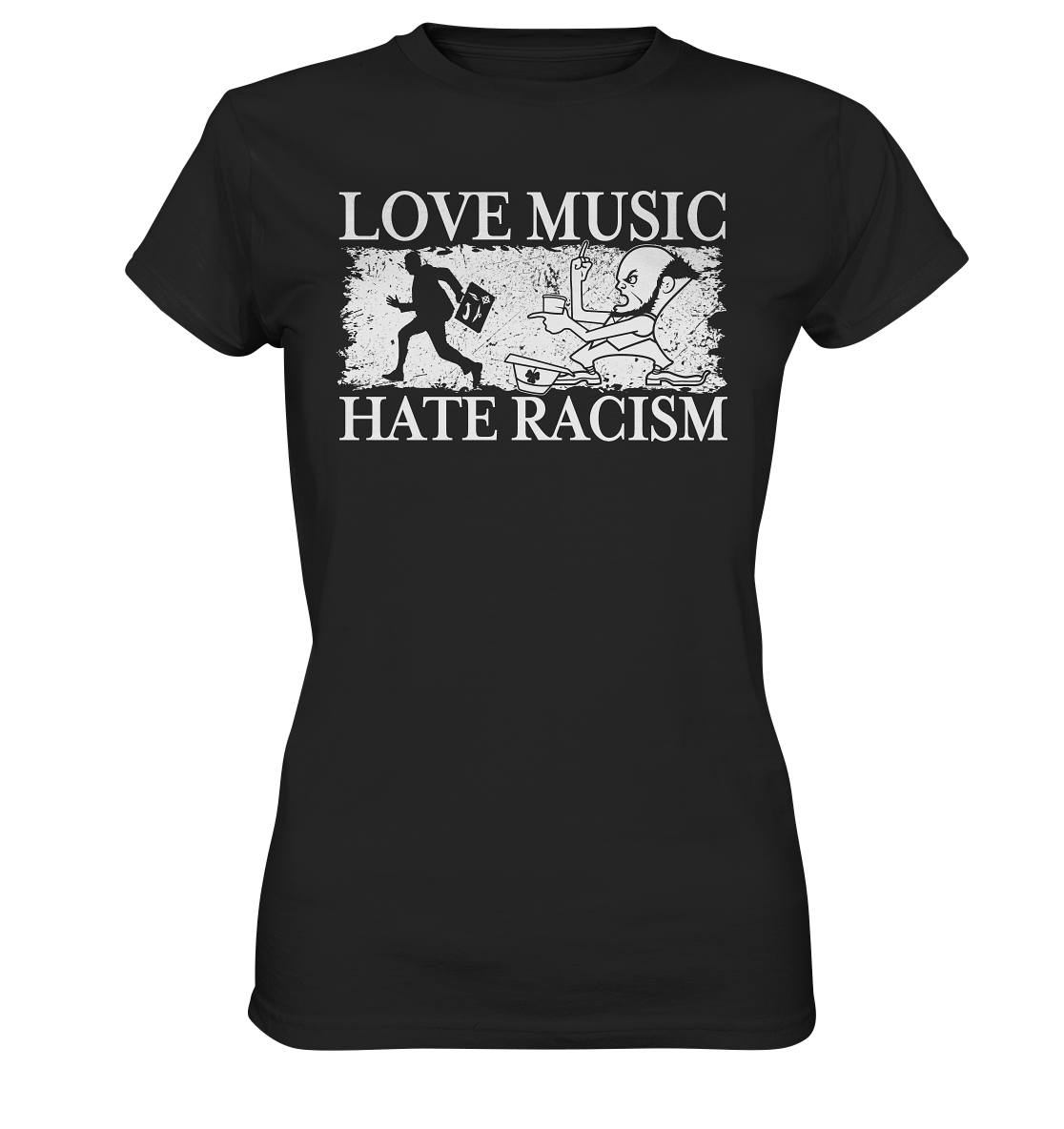 Love Music - Hate Racism - Ladies Premium Shirt