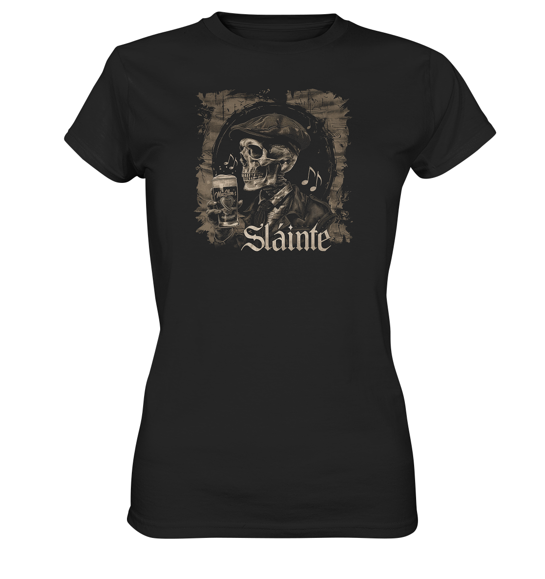 Sláinte "Flatcap-Skull III" - Ladies Premium Shirt