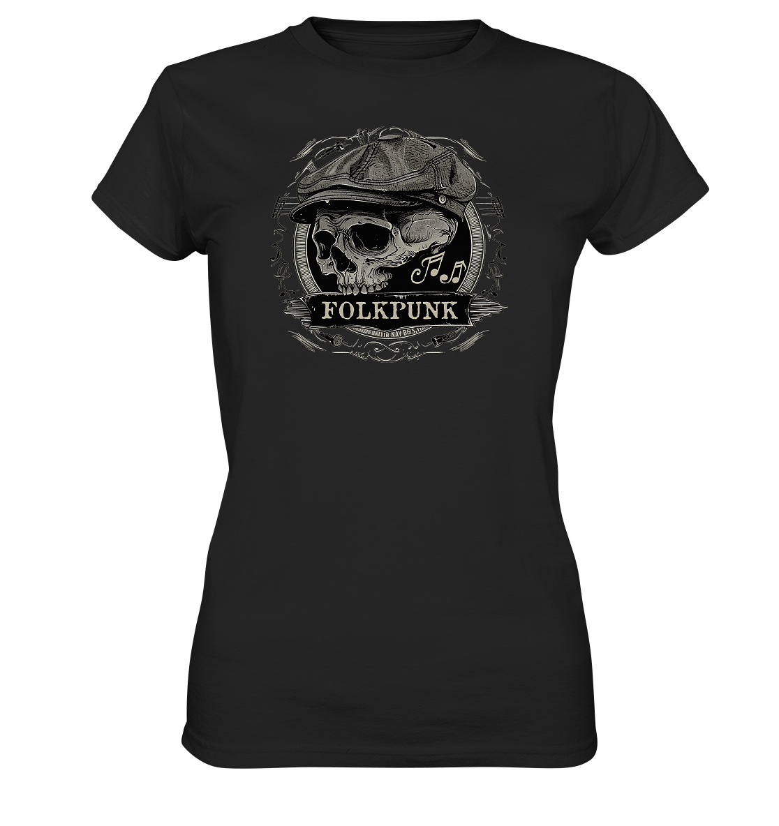 Folkpunk "Flatcap-Skull II"  - Ladies Premium Shirt