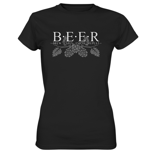 Beer "Brew, Enjoy, Empty, Repeat" - Ladies Premium Shirt