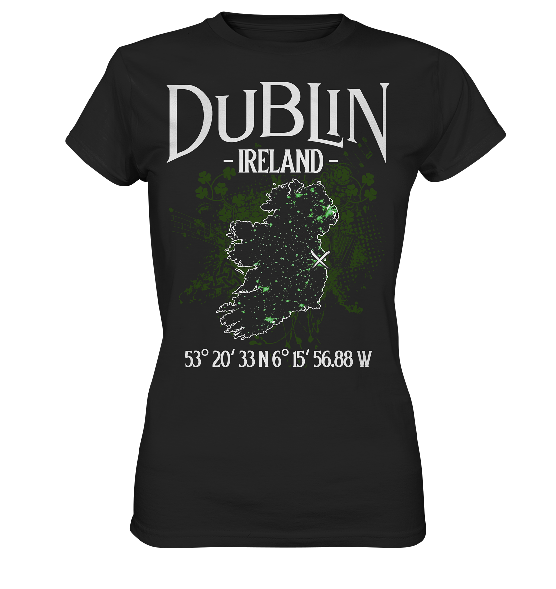 Dublin "Ireland / Coordinates" - Ladies Premium Shirt