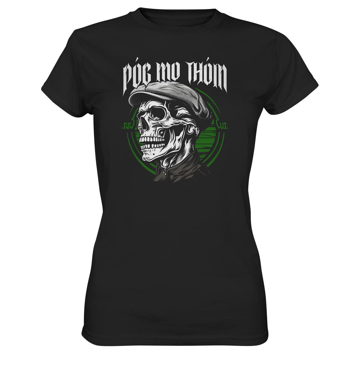 Póg Mo Thóin Streetwear "Flatcap-Skull II" - Ladies Premium Shirt