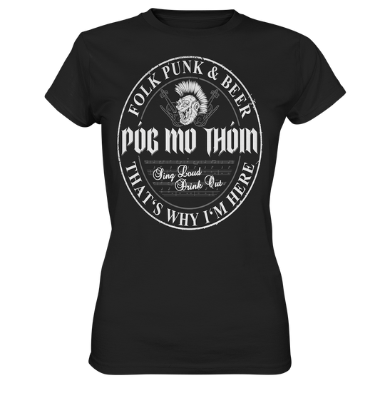 Póg Mo Thóin Streetwear "Folk Punk & Beer" - Ladies Premium Shirt