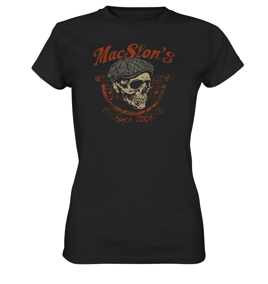 MacSlon's "Since 2009 / Flatcap-Skull I" - Ladies Premium Shirt