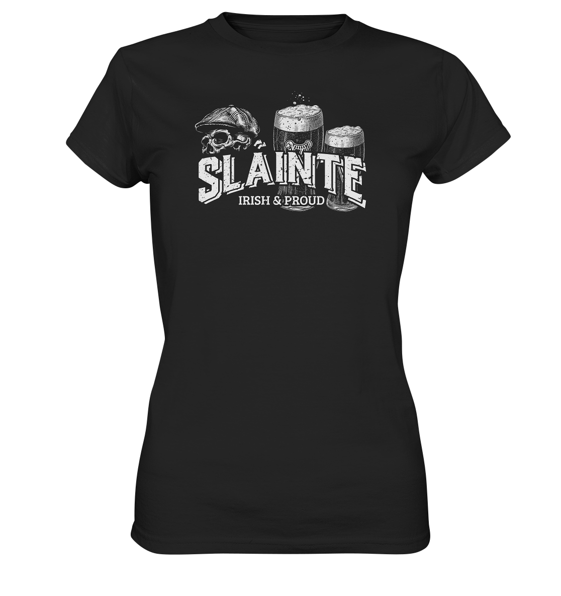 Sláinte "Irish & Proud / Flatcap-Skull I" - Ladies Premium Shirt