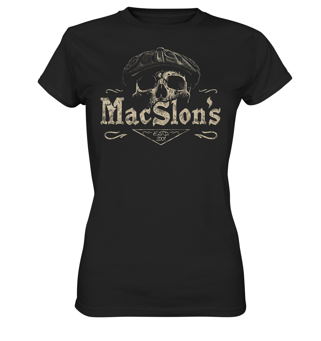 MacSlon's "Estd. 2009 / Flatcap-Skull XIV" - Ladies Premium Shirt