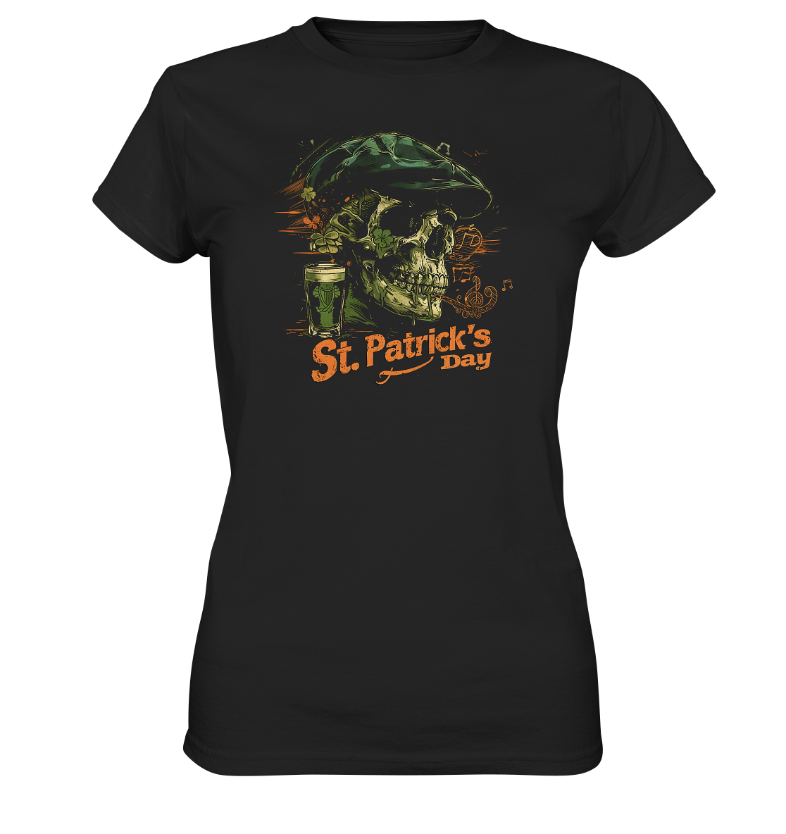 St. Patrick's Day "Flatcap / Skull I" - Ladies Premium Shirt