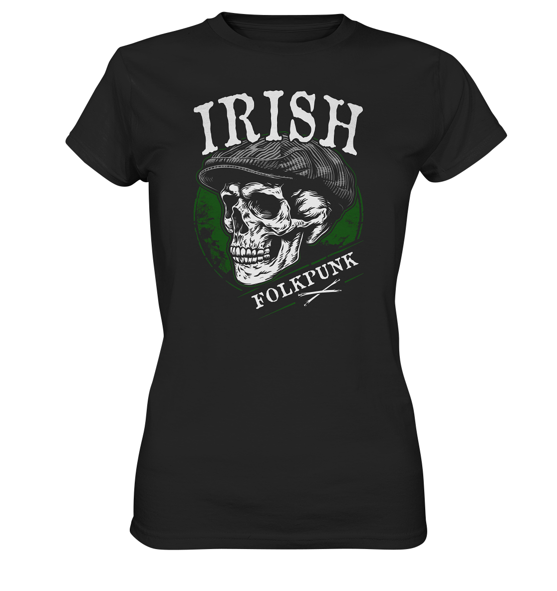 Irish Folkpunk "Flatcap-Skull I" - Ladies Premium Shirt