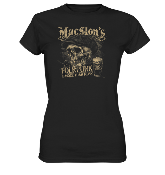 MacSlon's "Folkpunk Is More Than Music / Flatcap-Skull" - Ladies Premium Shirt